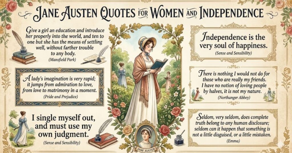 Jane Austen Quotes for Women and Independence