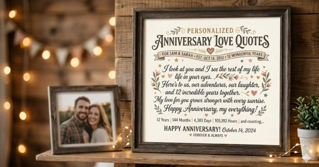 Personalized Anniversary Love Quotes