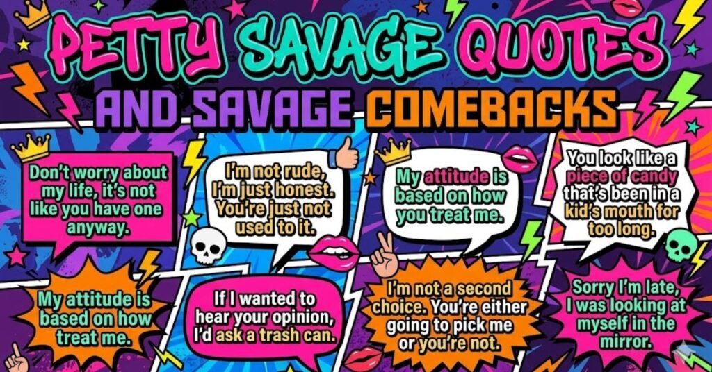 Petty Savage Quotes and Savage Comebacks