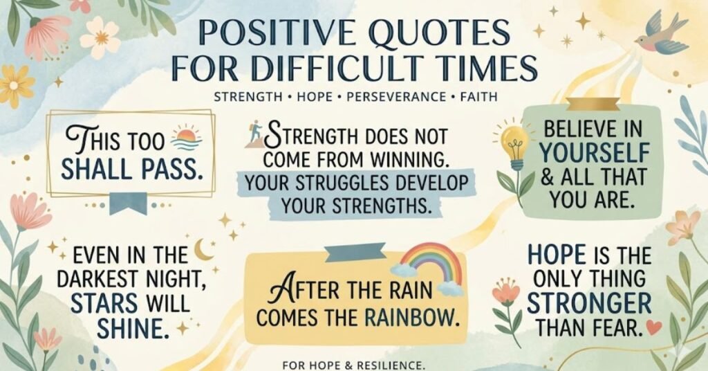 Positive Quotes for Difficult Times