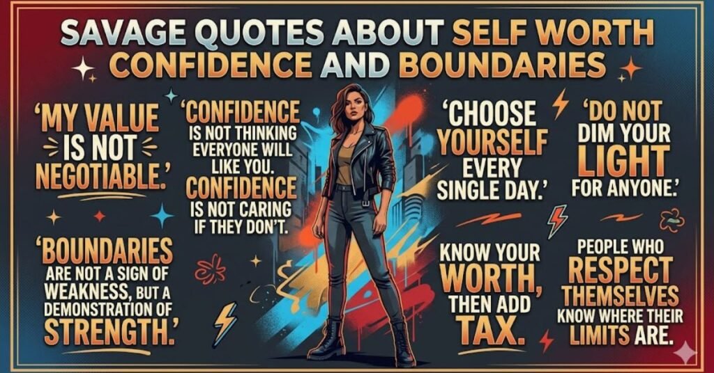 Savage Quotes About Self Worth Confidence and Boundaries