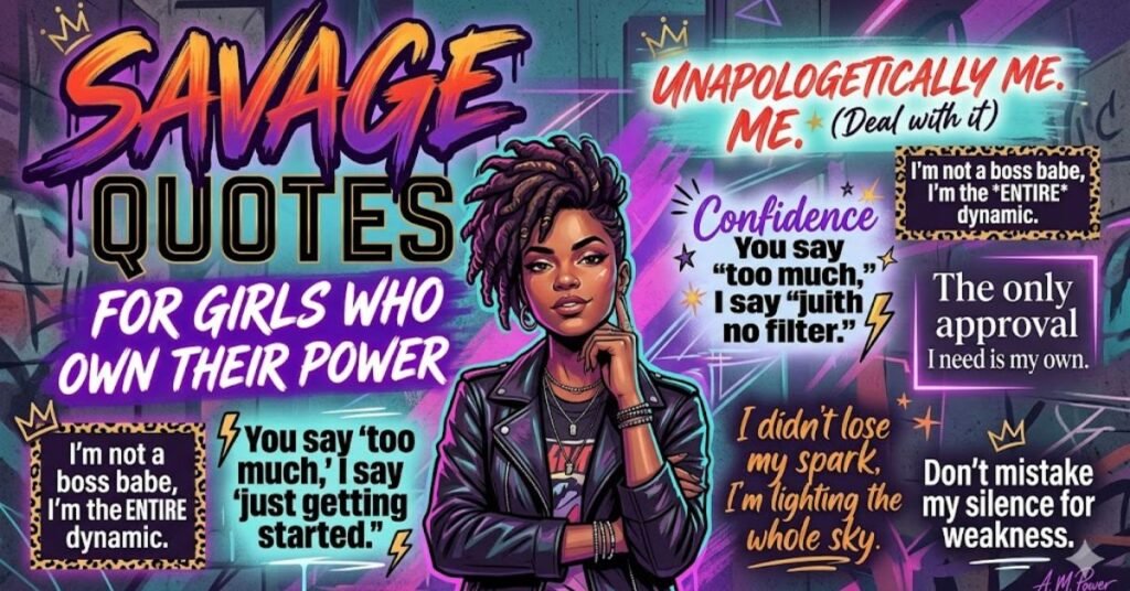 Savage Quotes for Girls Who Own Their Power