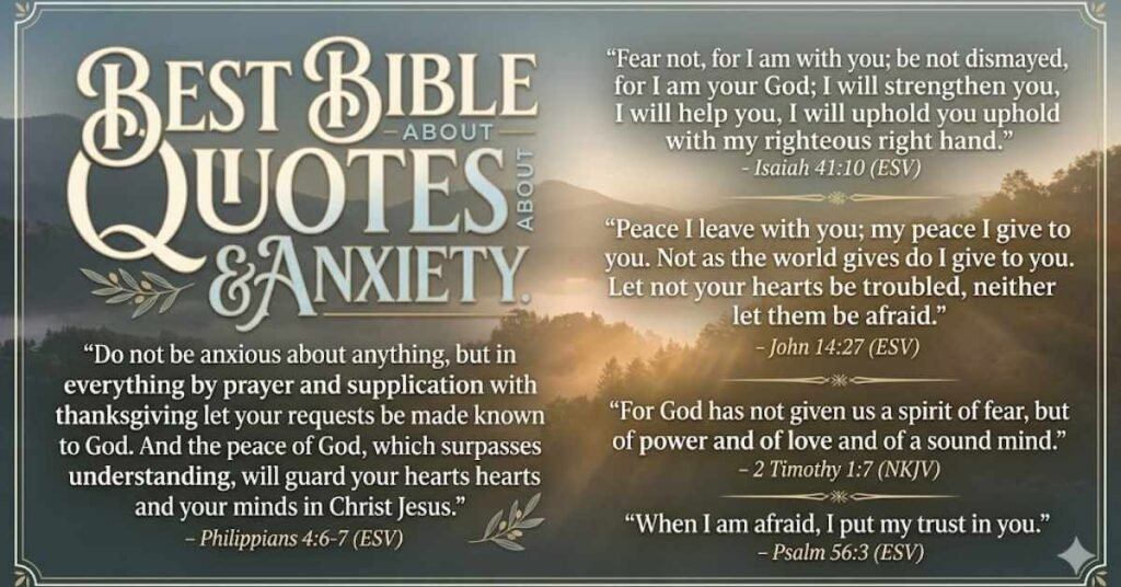 Best Bible Quotes About Fear and Anxiety