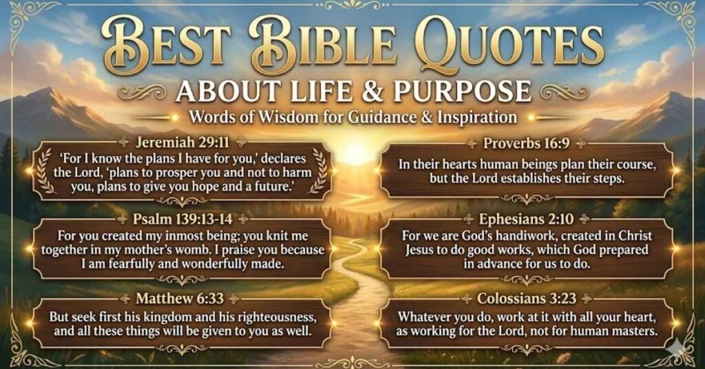Best Bible Quotes About Life and Purpose