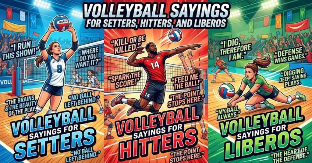 Volleyball Sayings for Setters, Hitters, and Liberos