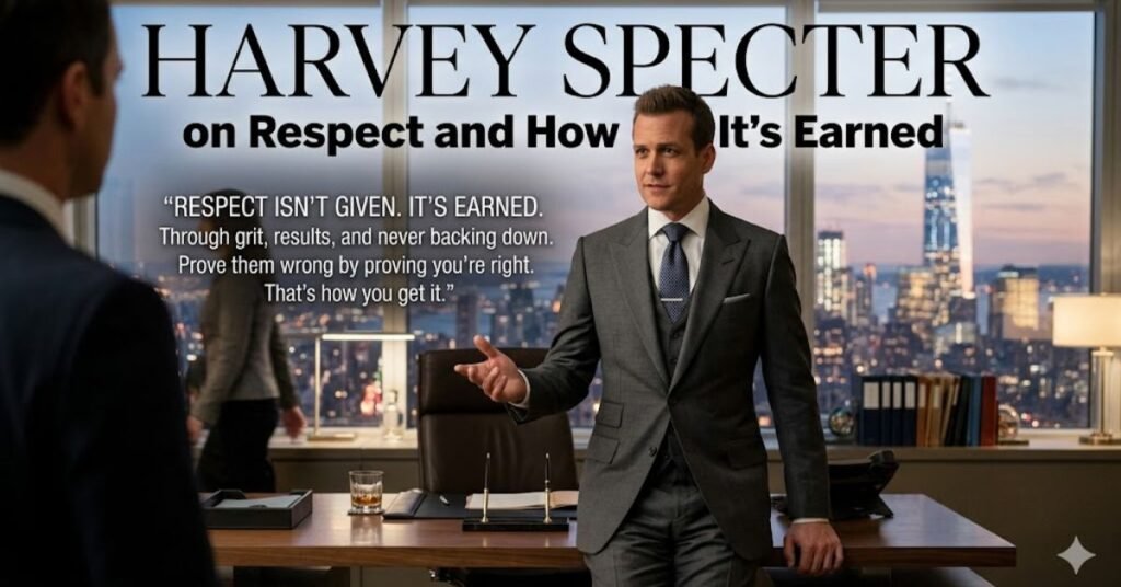 Harvey Specter on Respect and How It's Earned