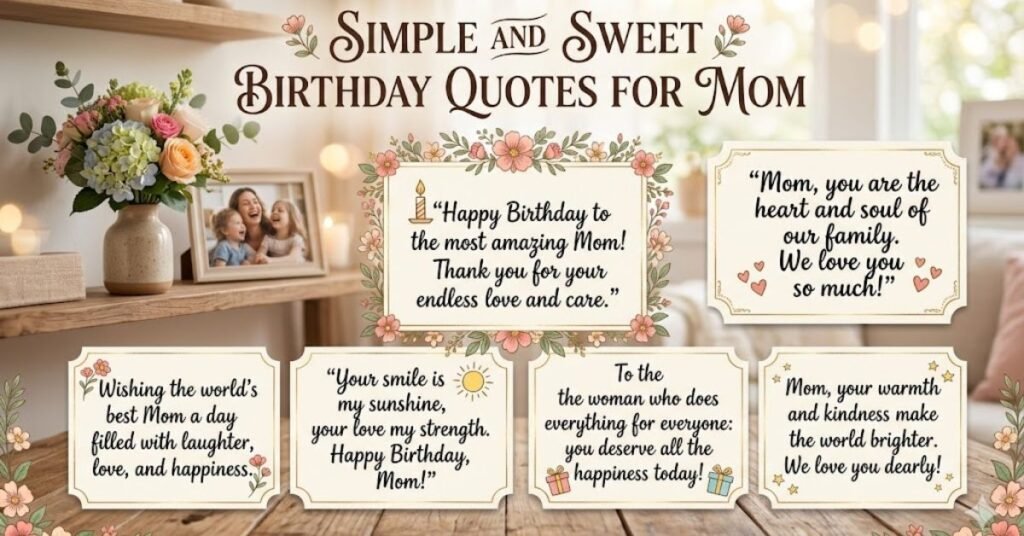 Simple And Sweet Birthday Quotes For Mom