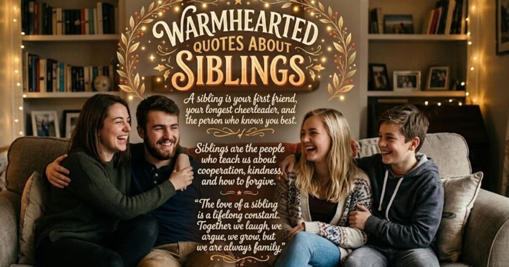 Warmhearted Quotes About Siblings